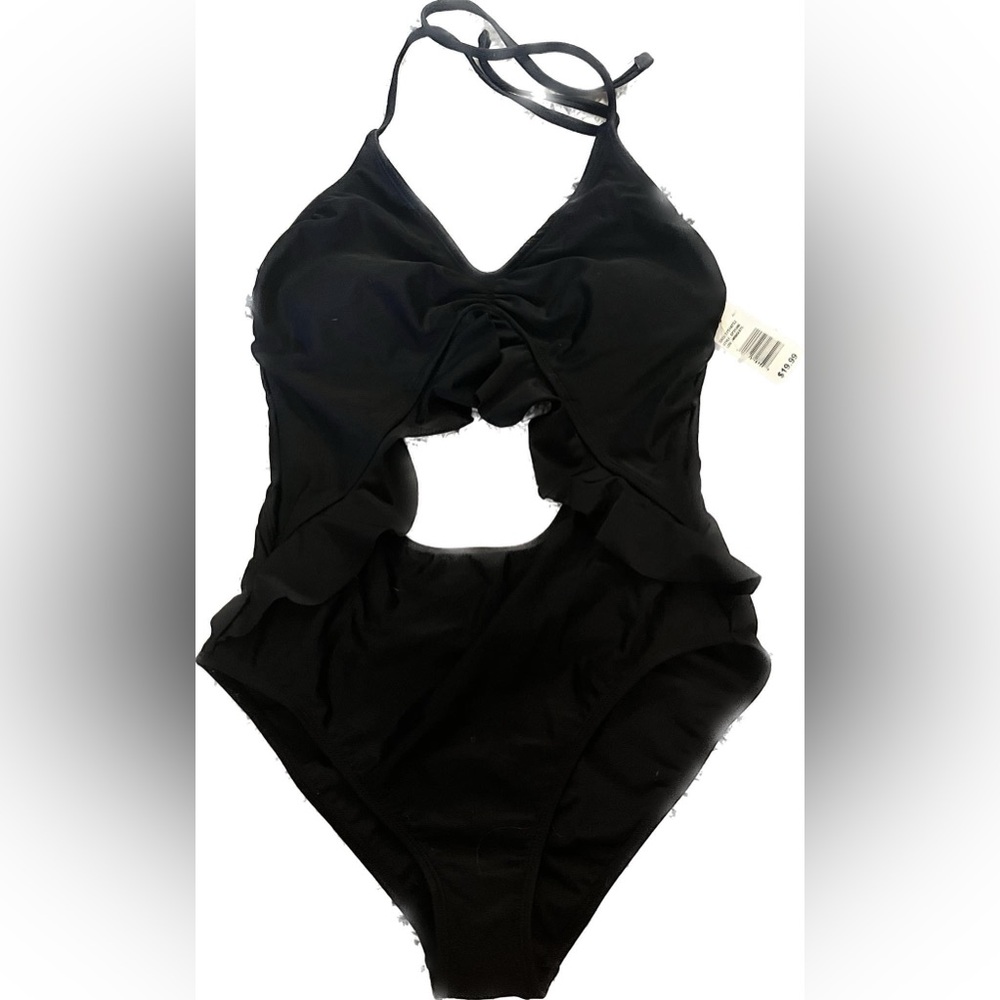Brand new Bleu Ice black one piece. Size medium.  Super cute!! NWT!